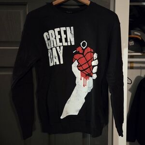 Green Day Black Graphic Sweatshirt